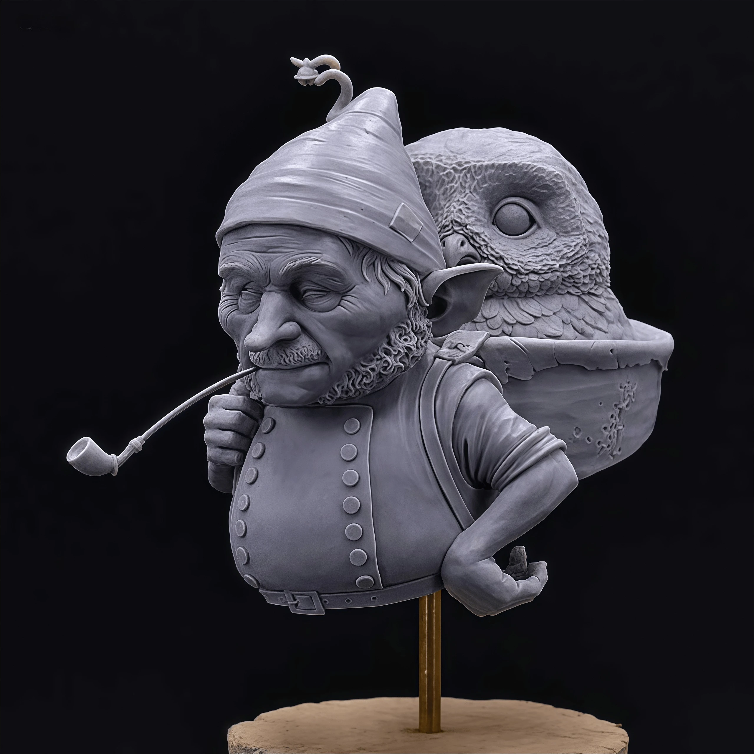 54Mm Precision Die-Cast Resin Model Kit, GK, Dwarf Elf and Owl Models, Unpainted
54Mm Precision Die-Cast Resin Model Kit, GK, Dwarf Elf and Owl Models, Unpainted