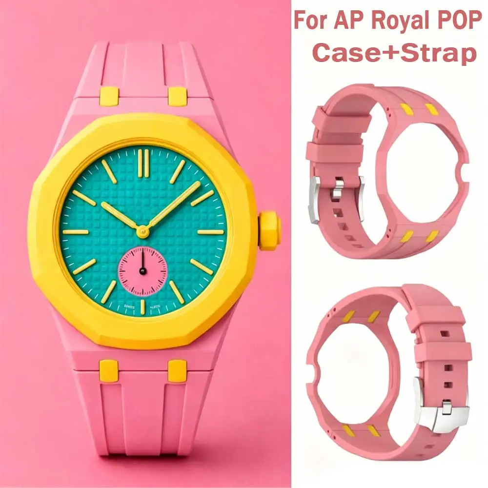 Silicone Strap+Case for Swatch Royal Pop Pocket watch PC Cover for Swatch x AP Royal pop Modification Fit Watchband
Silicone Strap+Case for Swatch Royal Pop Pocket watch PC Cover for Swatch x AP Royal pop Modification Fit Watchband