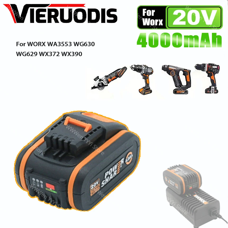 Для батареи 20V 4000mah Li-Ion для Worx WX390/WX176/WX166.4/WX372.1 WX800/WX678/WX550/WX532/WG894E WG629E/WG329E/WG2
Для батареи 20V 4000mah Li-Ion для Worx WX390/WX176/WX166.4/WX372.1 WX800/WX678/WX550/WX532/WG894E WG629E/WG329E/WG2