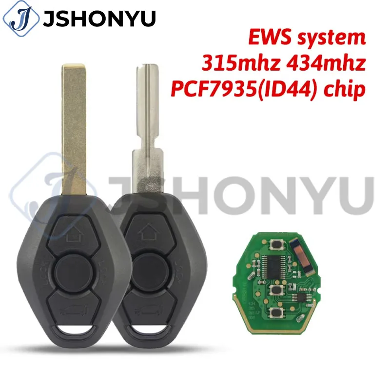 JsHonYu EWS System 315MHz 433MHz Adjustable Remote Car Key Fob ID44 PCF7935 Chip Fits BMW E38 E39 E46 X5 Z4
JsHonYu EWS System 315MHz 433MHz Adjustable Remote Car Key Fob ID44 PCF7935 Chip Fits BMW E38 E39 E46 X5 Z4