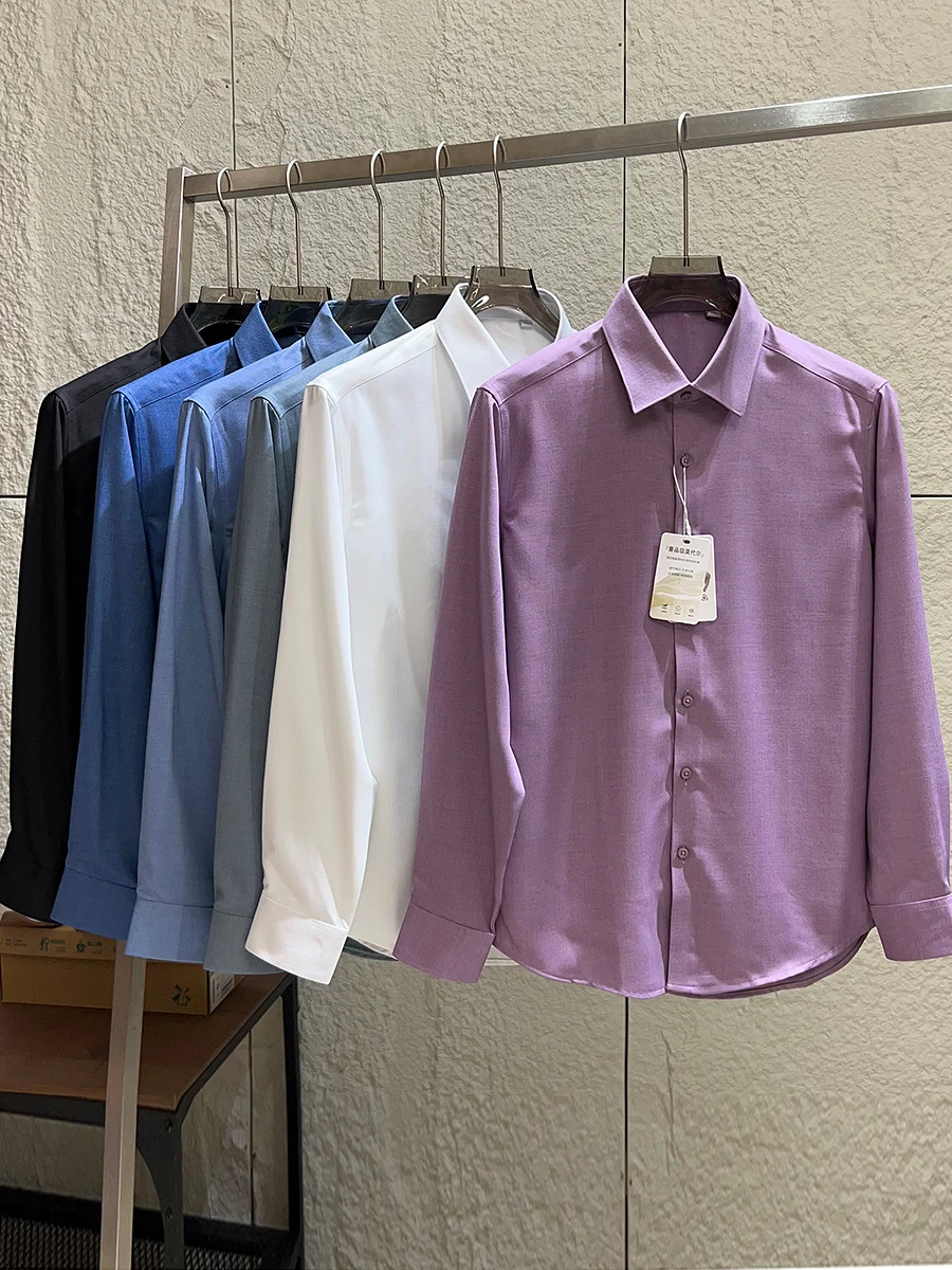 Elegant Modal Wool Blend Long Sleeve Casual Shirt for Men Autumn Winter Business Casual Color Collar Business Shirt
Elegant Modal Wool Blend Long Sleeve Casual Shirt for Men Autumn Winter Business Casual Color Collar Business Shirt