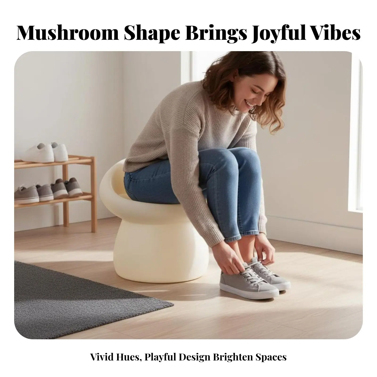 Mushroom-Shaped Stool Housewarming Gift Mushroom-Shaped Ottoman Decorative Creative Design for Adults, Entryway, Bedroom, Office
Mushroom-Shaped Stool Housewarming Gift Mushroom-Shaped Ottoman Decorative Creative Design for Adults, Entryway, Bedroom, Office