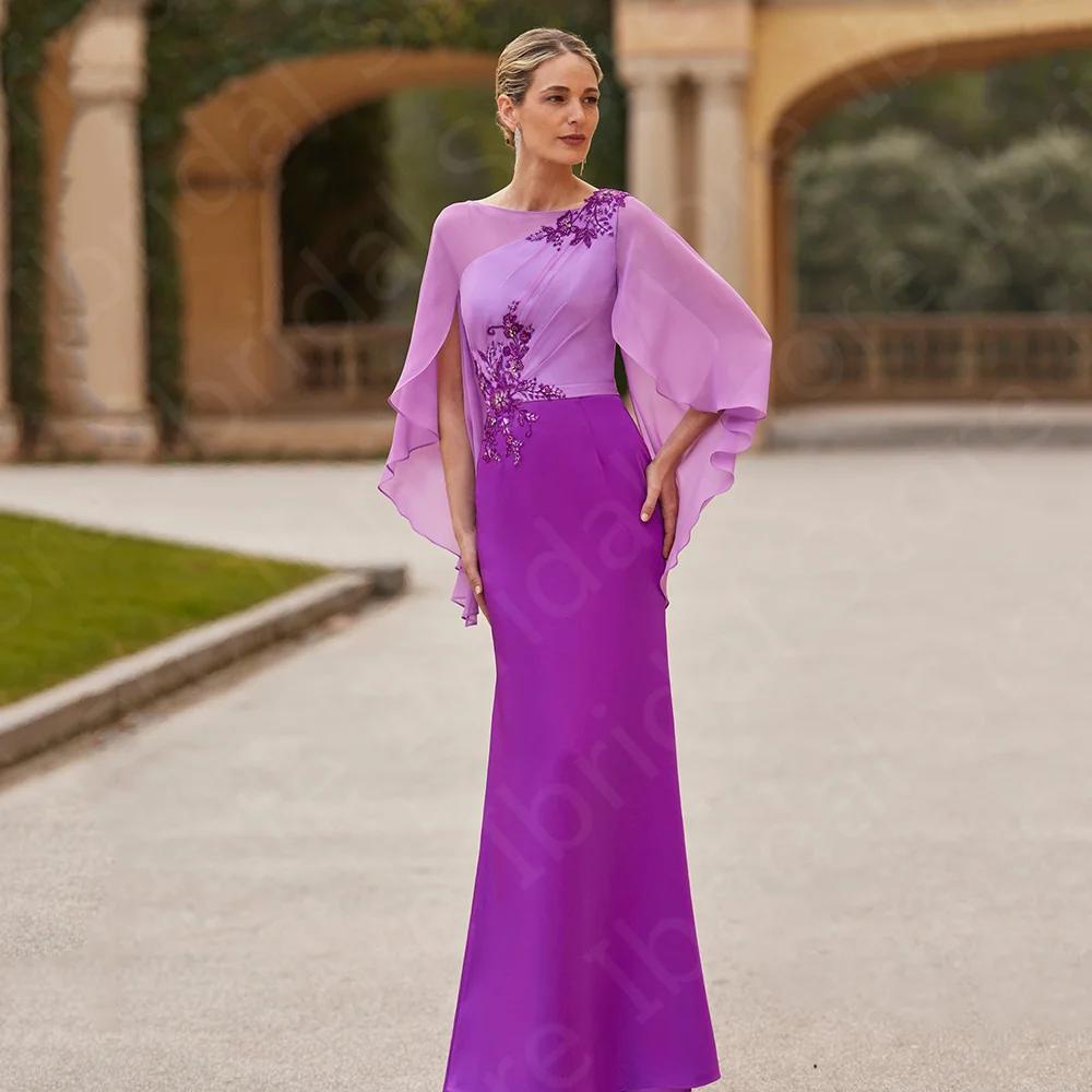 Gorgeous Contrast Color Mother of the Bride Dress Purple Mother Gowns Mermaid Applique Beading Wedding Party Dresses Customized
Gorgeous Contrast Color Mother of the Bride Dress Purple Mother Gowns Mermaid Applique Beading Wedding Party Dresses Customized