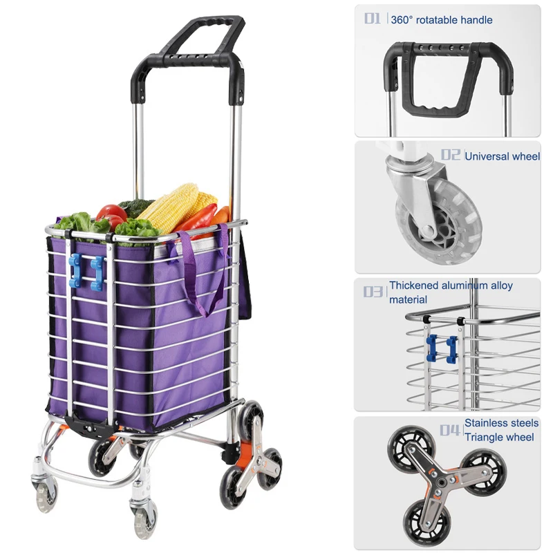 Folding Hand Trailer 35L Stair Climbing Cloth Shopping Cart For Shopping and Moving Outdoor Car Carrying Household Tools Trolley
Folding Hand Trailer 35L Stair Climbing Cloth Shopping Cart For Shopping and Moving Outdoor Car Carrying Household Tools Trolley