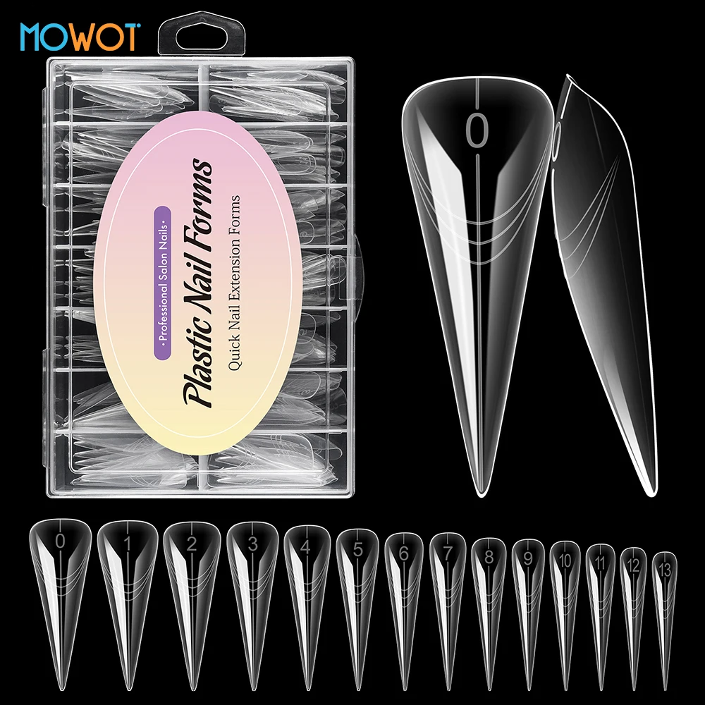 MOWOT 140pcs/box 14sizes Poly Extension Gel Dual Nail Forms Clear Nail Forms Reusable Nail Extension Gel Acrylic False Nail Tips
MOWOT 140pcs/box 14sizes Poly Extension Gel Dual Nail Forms Clear Nail Forms Reusable Nail Extension Gel Acrylic False Nail Tips