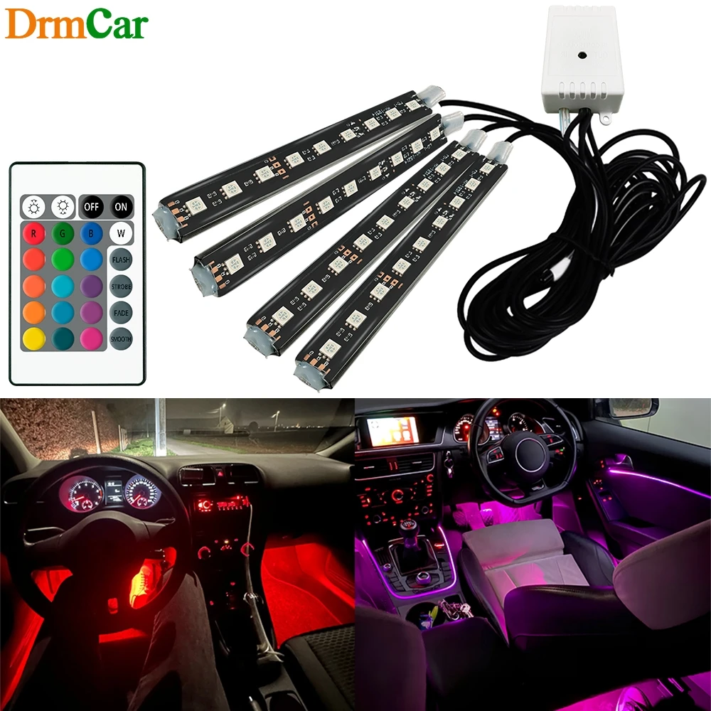 4pcs Car Neon Foot Light LED 5050 Interior Decoration Backlight Cigarette Lighter Atmosphere Decoration Lamp Vehicle Accessories
4pcs Car Neon Foot Light LED 5050 Interior Decoration Backlight Cigarette Lighter Atmosphere Decoration Lamp Vehicle Accessories