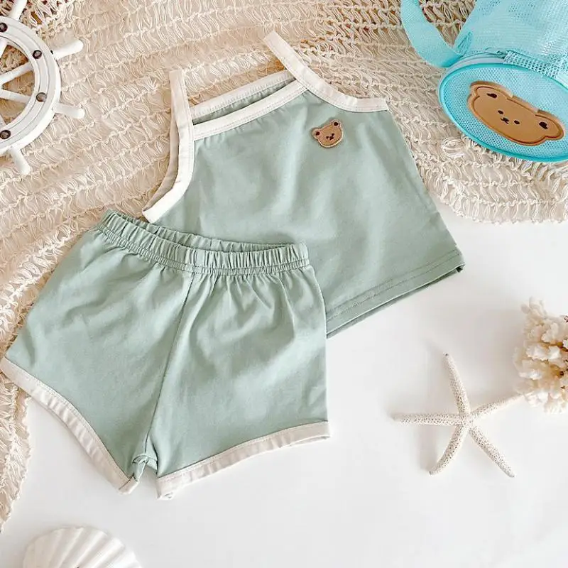 2025 Summer New Cute Baby Sleeveless Sling Clothes Set Infant Girl Solid Color Vest + Shorts 2pcs Suit Cotton Toddler Outfits
2025 Summer New Cute Baby Sleeveless Sling Clothes Set Infant Girl Solid Color Vest + Shorts 2pcs Suit Cotton Toddler Outfits