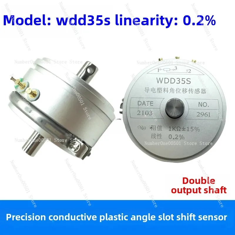 Precision Conductive Plastic Potentiometer WDD35S 1K Linear 0.2% Angular Displacement Sensor, Double Outlet Shaft
Precision Conductive Plastic Potentiometer WDD35S 1K Linear 0.2% Angular Displacement Sensor, Double Outlet Shaft