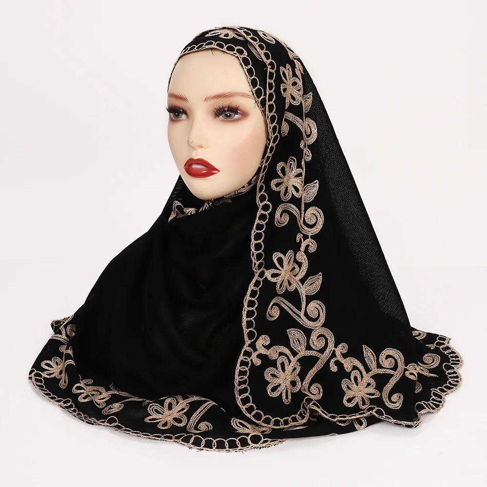 Luxury Embroidered Hijab Muslim Women Scarf Breathable Malaysian Headscarf Wraps Islamic Long Shawls Tudung Bawal
Luxury Embroidered Hijab Muslim Women Scarf Breathable Malaysian Headscarf Wraps Islamic Long Shawls Tudung Bawal