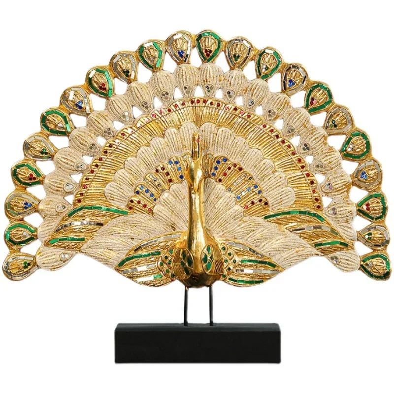 Peacock open screen home decoration and accessories living room entrance wealth decoration Southeast Asian style crafts
Peacock open screen home decoration and accessories living room entrance wealth decoration Southeast Asian style crafts