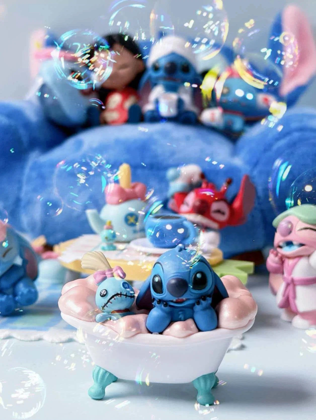 Коллекционная фигурка-сюрприз Stitch Nighttime Bath Relax Time Series: милая мультяшная игрушка для декора комнаты, модель из серии Blind Box
Коллекционная фигурка-сюрприз Stitch Nighttime Bath Relax Time Series: милая мультяшная игрушка для декора комнаты, модель из серии Blind Box