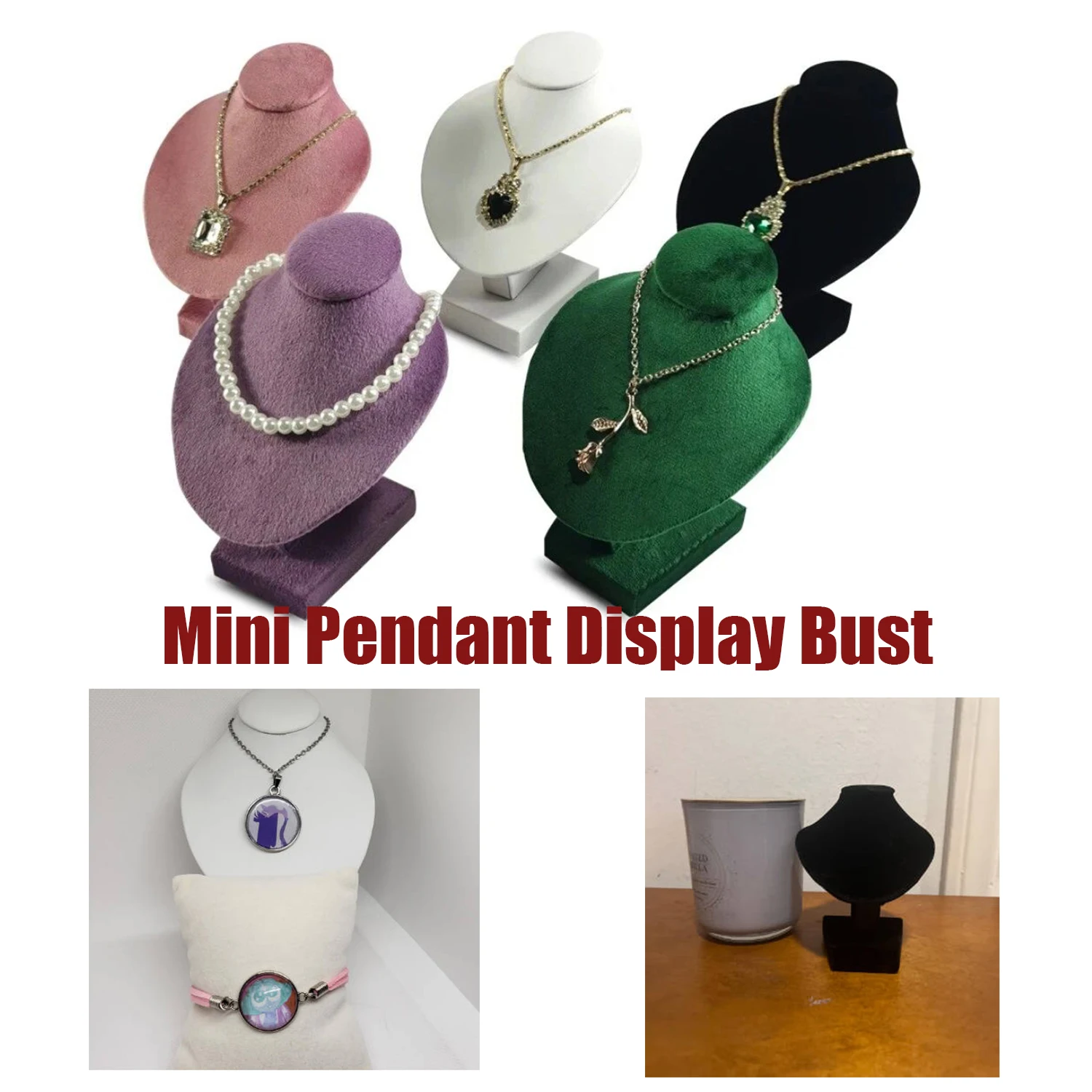 Mini Pendant Display Bust Velvet Jewelry Bust Stand Holder Mannequin Necklace Stand Wooden Portrait Model 12cm (Purple)
Mini Pendant Display Bust Velvet Jewelry Bust Stand Holder Mannequin Necklace Stand Wooden Portrait Model 12cm (Purple)
