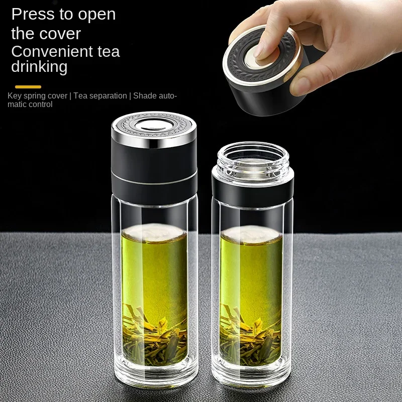 300/400ml Double Wall Glass Water Bottle Business Style Coffee Mug Travel Home Drinkware Tea Infuser Bottle Office Tea Cup
300/400ml Double Wall Glass Water Bottle Business Style Coffee Mug Travel Home Drinkware Tea Infuser Bottle Office Tea Cup