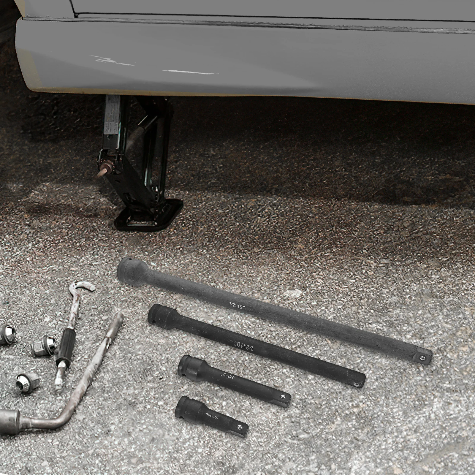 4Pcs Long Socket Extension Bar Set Chrome Vanadium Alloy Durable Impact Driver Extension for Automotive Repairs Mechanical Use
4Pcs Long Socket Extension Bar Set Chrome Vanadium Alloy Durable Impact Driver Extension for Automotive Repairs Mechanical Use