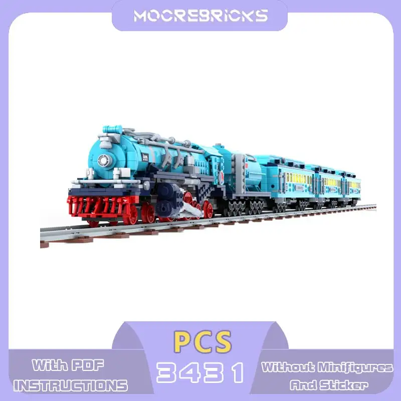 MOC American Blue Comet Steam Locomotive Building Blocks Retro Express Train Passenger Carriage Bricks Model DIY Toys Gift
MOC American Blue Comet Steam Locomotive Building Blocks Retro Express Train Passenger Carriage Bricks Model DIY Toys Gift