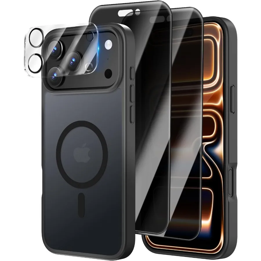 Магнитный защитный чехол 4 в 1, экран конфиденциальности и экран камеры для iPhone 17 Pro Max, совместимый с MagSafe Military-Gr
Магнитный защитный чехол 4 в 1, экран конфиденциальности и экран камеры для iPhone 17 Pro Max, совместимый с MagSafe Military-Gr