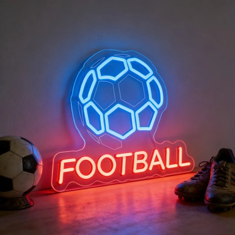 Football Shaped LED Neon Sign Wall Art for Sports Bar Bedroom Man Cave Decor Perfect Gift for Soccer Fans and Game Room Ambiance
Football Shaped LED Neon Sign Wall Art for Sports Bar Bedroom Man Cave Decor Perfect Gift for Soccer Fans and Game Room Ambiance