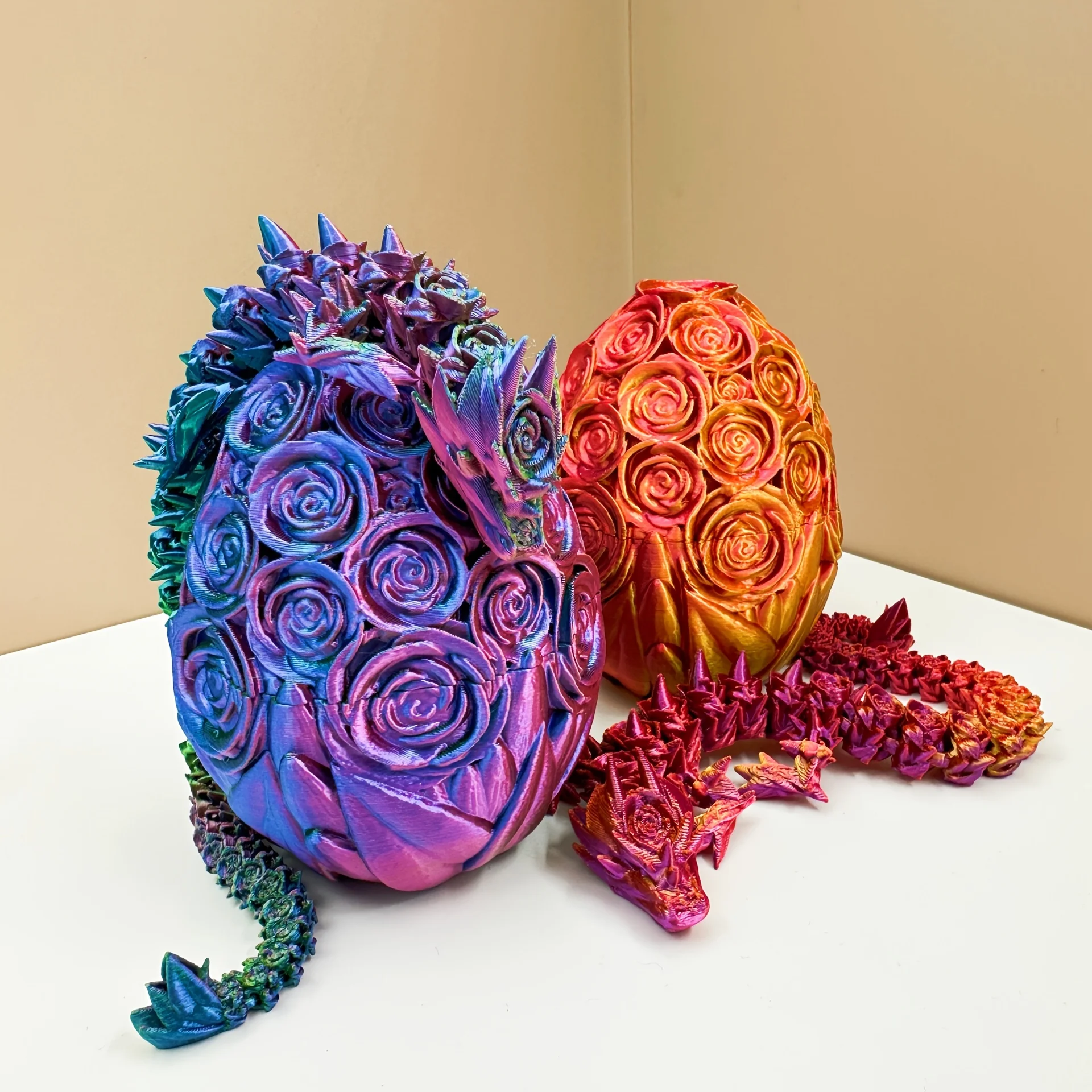 3D printed cool flower dragon and flower egg multi-color gradient dragon egg combination suitable for home placement models
3D printed cool flower dragon and flower egg multi-color gradient dragon egg combination suitable for home placement models