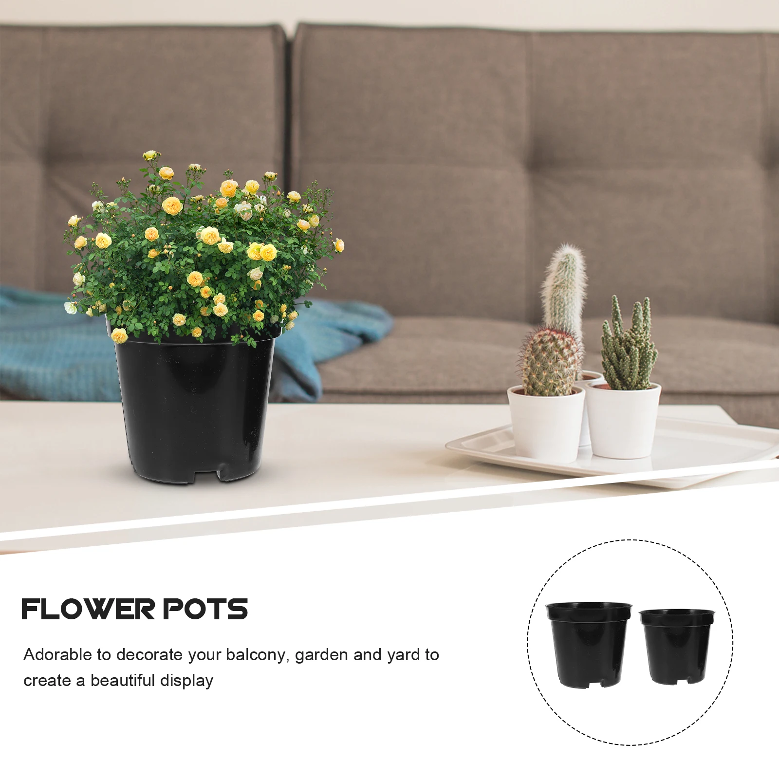 20Pcs Plastic Flower Pots Sturdy Minimalist Design for Indoor Outdoor Garden Balcony Office Plants Nursery Containers
20Pcs Plastic Flower Pots Sturdy Minimalist Design for Indoor Outdoor Garden Balcony Office Plants Nursery Containers