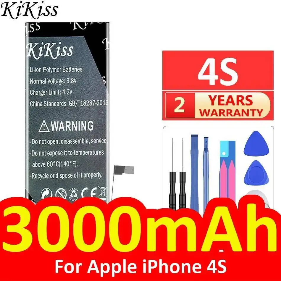 3000mAh Environmentally Friendly Mobile Phone Battery For Apple iPhone 4S Reliable Replacement
3000mAh Environmentally Friendly Mobile Phone Battery For Apple iPhone 4S Reliable Replacement