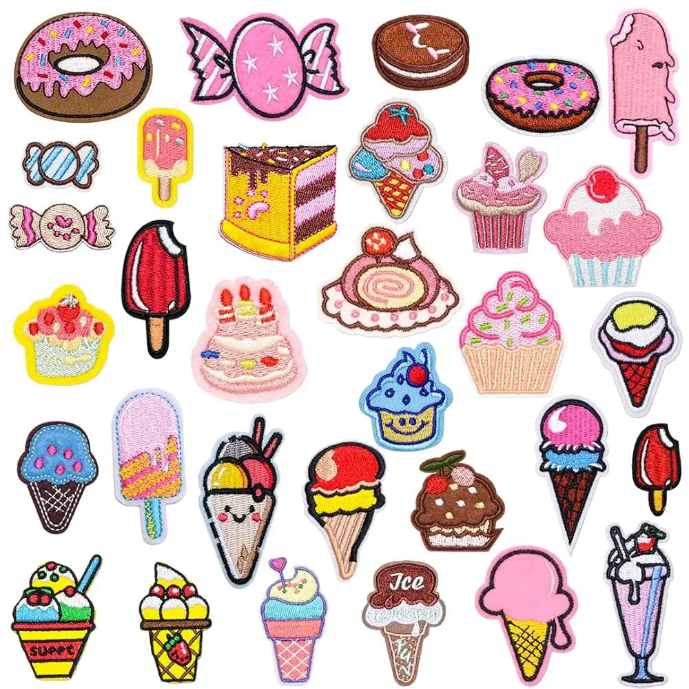 32PCS Cartoon Iron on Patch for Clothes Ice Cream Embroidered Applique Patches Dessert Patches for Backpacks Sew on Patches
32PCS Cartoon Iron on Patch for Clothes Ice Cream Embroidered Applique Patches Dessert Patches for Backpacks Sew on Patches