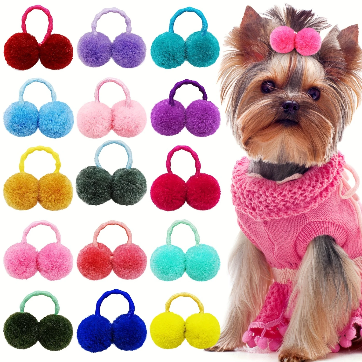 10pcs Dog Hair Accessories, Pet Hair Balls, Cute Fluffy Ball Headbands For Dogs And Cats - Fun And Stylish Pet Hair Accessories
10pcs Dog Hair Accessories, Pet Hair Balls, Cute Fluffy Ball Headbands For Dogs And Cats - Fun And Stylish Pet Hair Accessories