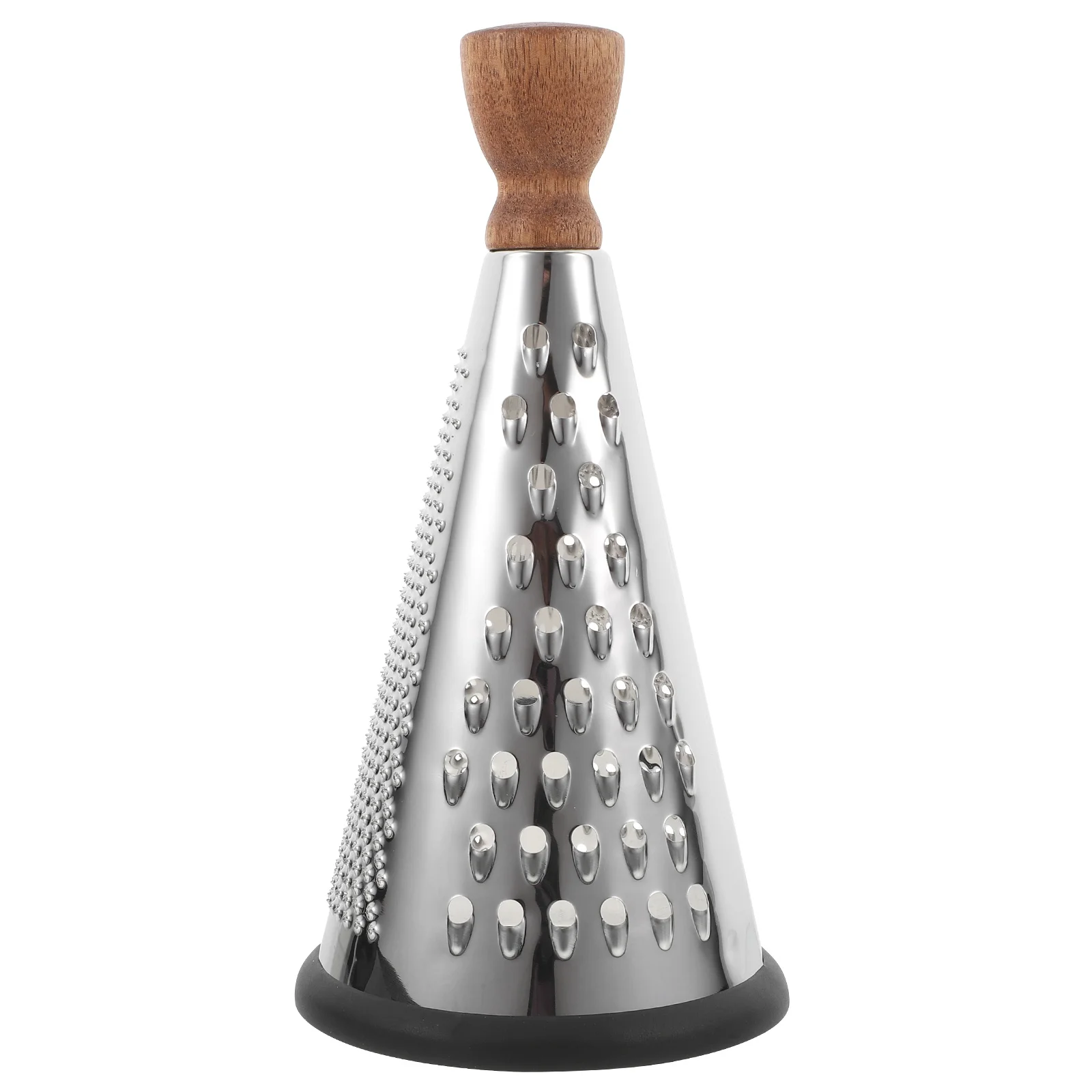 Wooden Handle Vegetable Grater 9 Inch Round Cone Shaped Stainless Steel Kitchen Tool Multifunctional Cheese Grater
Wooden Handle Vegetable Grater 9 Inch Round Cone Shaped Stainless Steel Kitchen Tool Multifunctional Cheese Grater