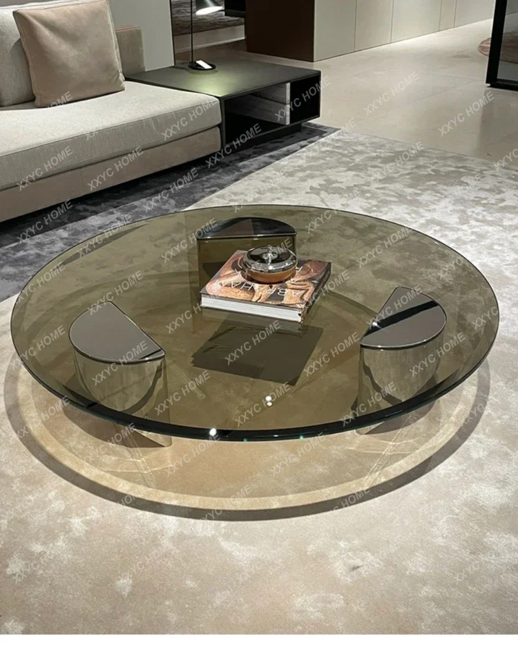 XX Floating Minimalist Round Tempered Glass Coffee Table Small Space Luxury Modern Coffee Furniture Teapoy
XX Floating Minimalist Round Tempered Glass Coffee Table Small Space Luxury Modern Coffee Furniture Teapoy