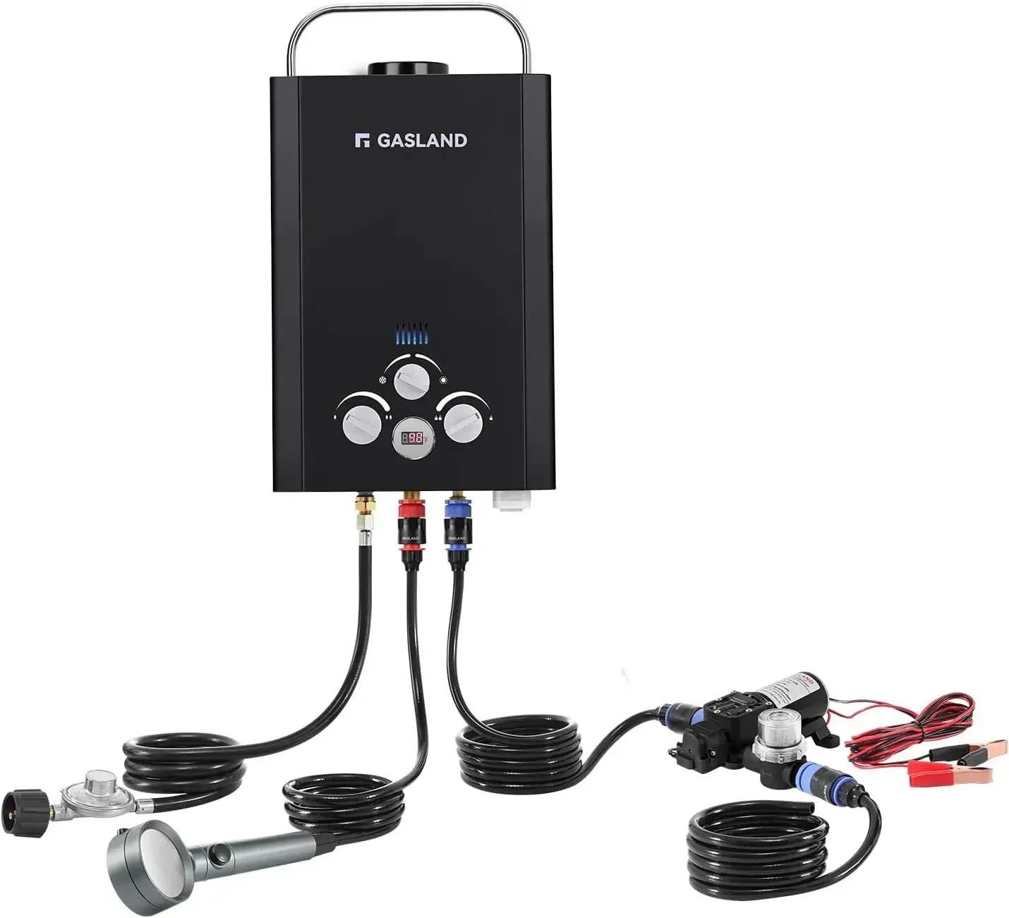 6L 1.58GPM Portable Propane Tankless Water Heater with 1.6 GPM Water Pump and 1/2" Twist-On Pipe Strainer
6L 1.58GPM Portable Propane Tankless Water Heater with 1.6 GPM Water Pump and 1/2" Twist-On Pipe Strainer