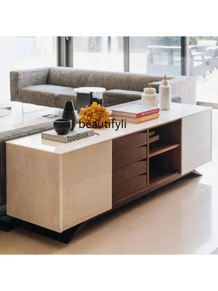 Nordic Piano Paint TV Cabinet Simple Walnut Color Audiovisual Cabinet Small Apartment Living Room Floor Cabinet Tea Table
Nordic Piano Paint TV Cabinet Simple Walnut Color Audiovisual Cabinet Small Apartment Living Room Floor Cabinet Tea Table