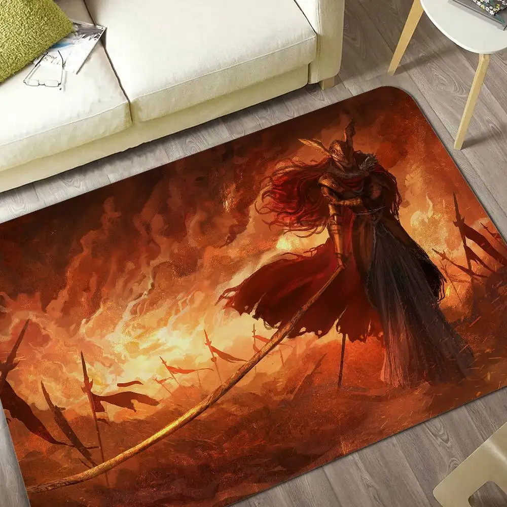 Classic Game E-Elden R-Ringes Hallway Carpet Washable Non-Slip Living Room Sofa Chairs Area Mat Kitchen Doormat Area Rug