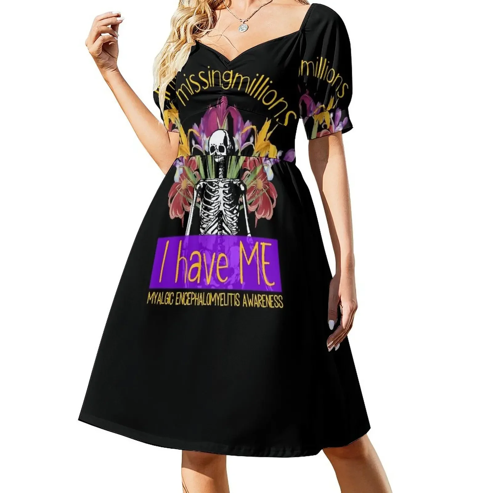 MISSING MILLIONS ME MYALGIC ENCEPHALOMYELITIS AWARENESS Short-Sleeved Dress Dresses
MISSING MILLIONS ME MYALGIC ENCEPHALOMYELITIS AWARENESS Short-Sleeved Dress Dresses