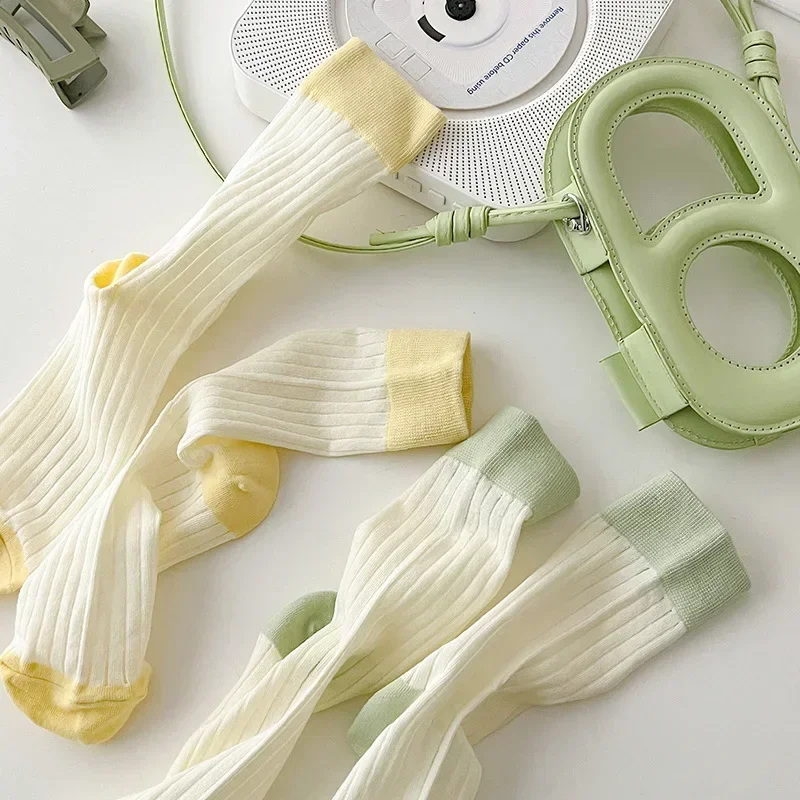 Spring and Summer Girls Socks Woman Japanese Korean Version Medium Tube Cotton Socks Versatile Contrast Color Stacked Socks
Spring and Summer Girls Socks Woman Japanese Korean Version Medium Tube Cotton Socks Versatile Contrast Color Stacked Socks
