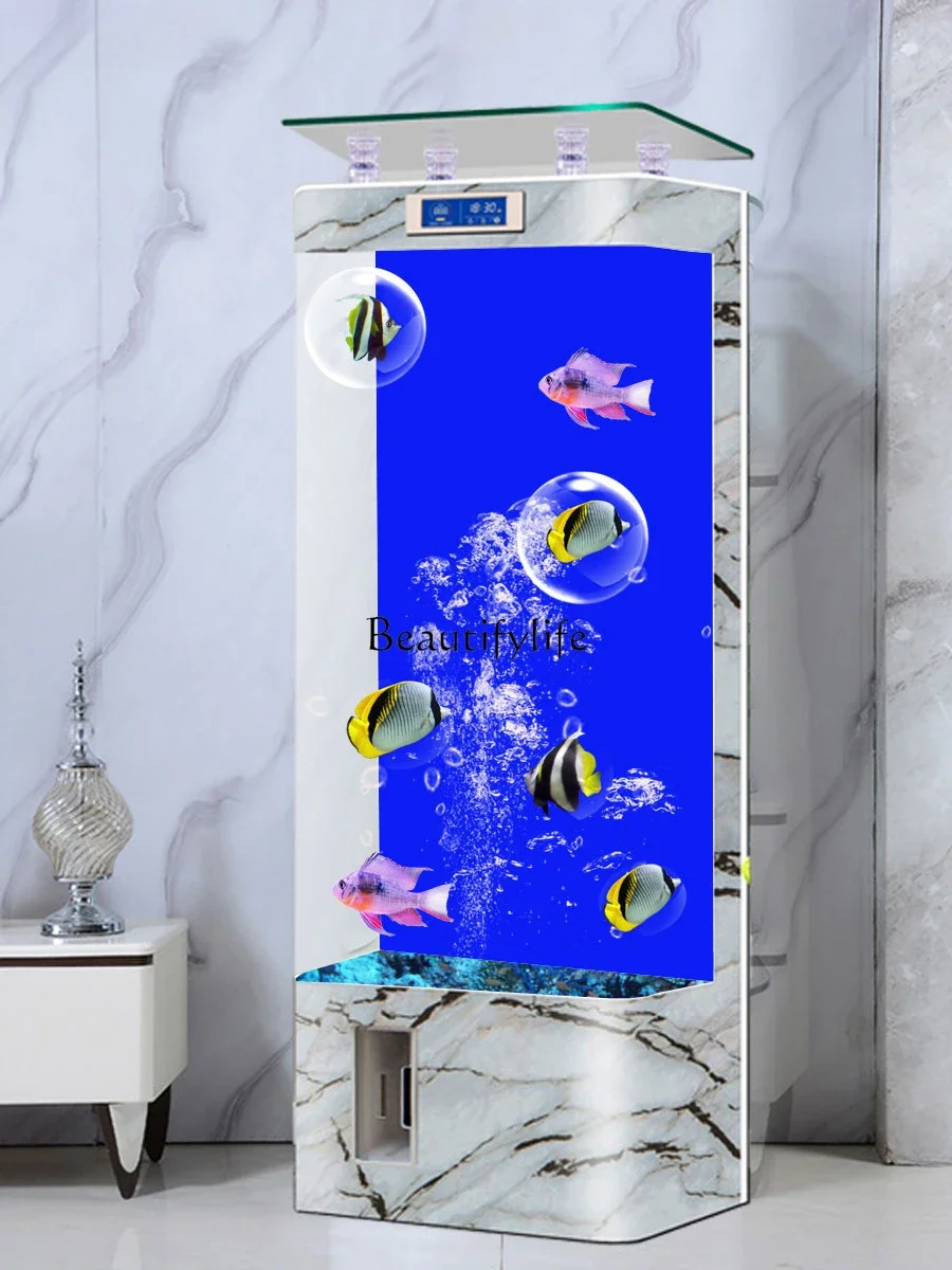 FG-*New household hot-bending glass floor-to-ceiling vertical back-to-wall filtration water tank
FG-*New household hot-bending glass floor-to-ceiling vertical back-to-wall filtration water tank