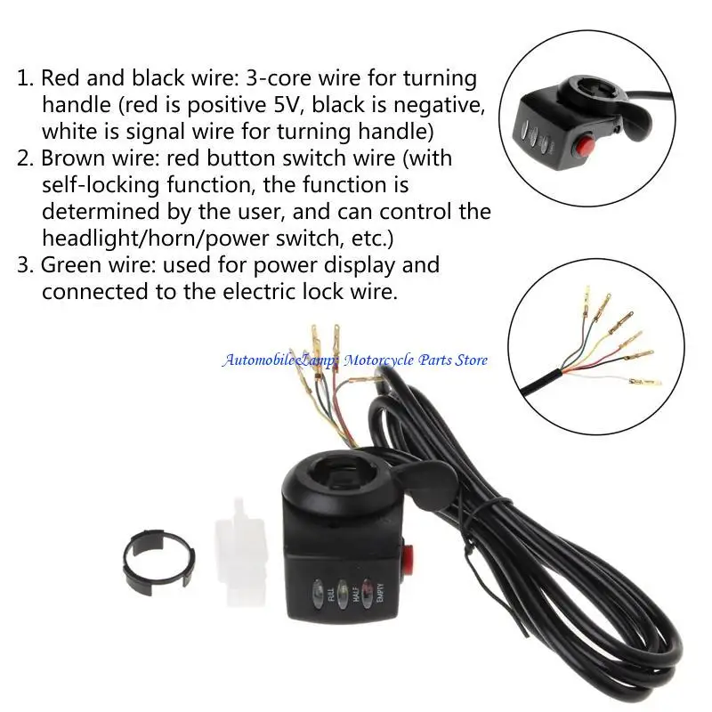 H7BD Electric Twist Throttle E-Bike Thumb Speed Accelerator Control Handle Bar Grips
H7BD Electric Twist Throttle E-Bike Thumb Speed Accelerator Control Handle Bar Grips