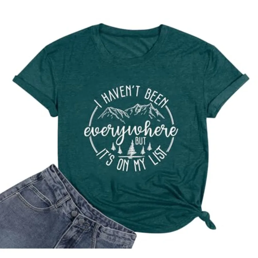 Hiking Shirts for Women I Haven't Been Everywhere But It's On My List Tshirt Camping Adventure Travel Lover Tee Tops
Hiking Shirts for Women I Haven't Been Everywhere But It's On My List Tshirt Camping Adventure Travel Lover Tee Tops