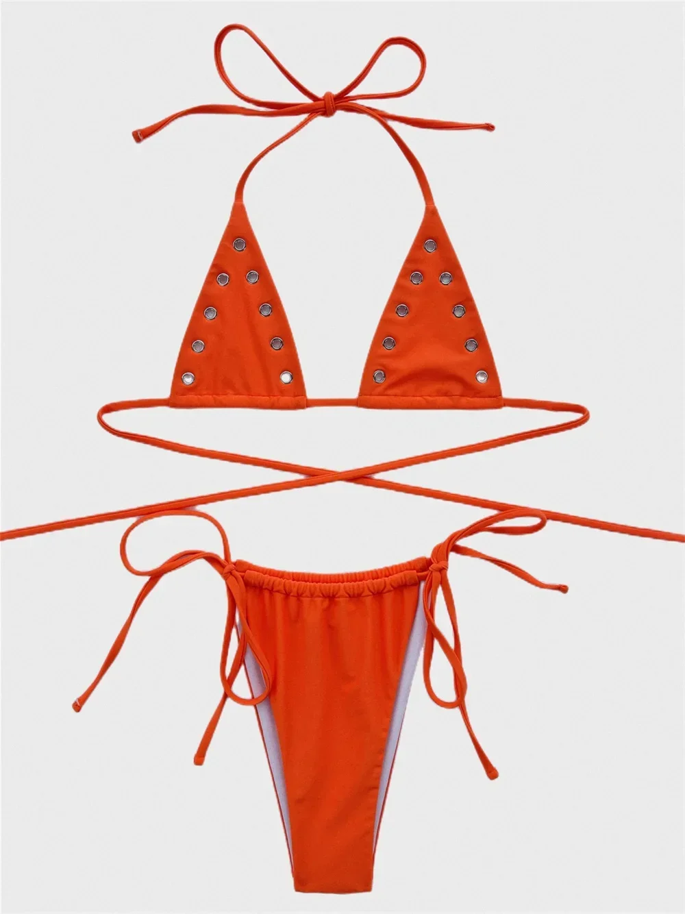 Sexy Extreme Bikini Perforated Goth Micro String Backless Swimsuit Swimwears Women Triangle Beachwear Bathing Suit Tanga Biquini
Sexy Extreme Bikini Perforated Goth Micro String Backless Swimsuit Swimwears Women Triangle Beachwear Bathing Suit Tanga Biquini