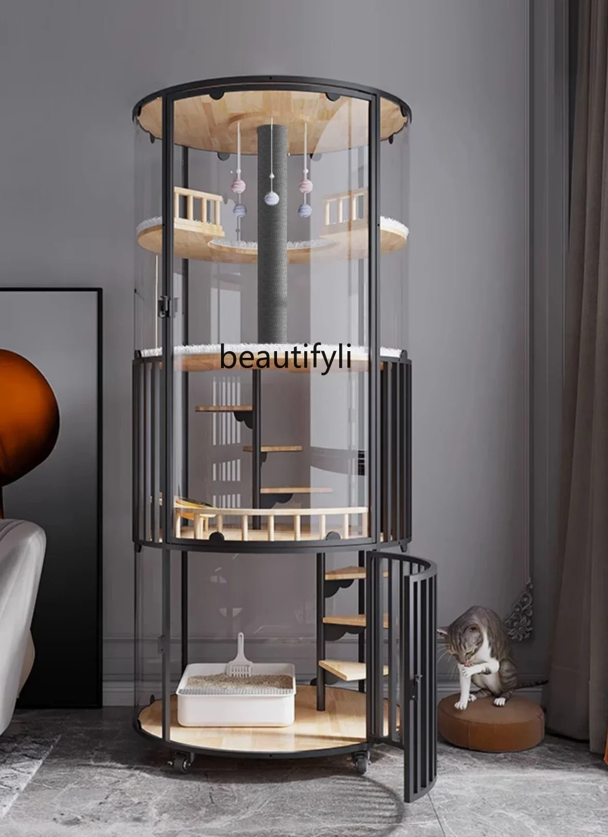 A360 Glass Panoramic Cat Villa Cat Cage Cat Room Luxury Large Home Indoor with Toilet Integrated
A360 Glass Panoramic Cat Villa Cat Cage Cat Room Luxury Large Home Indoor with Toilet Integrated