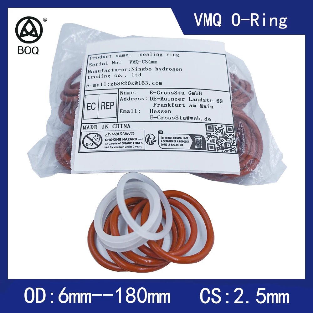 CS 2.5mm Red Silicon O-ring Sealing Gasket Washers Food Grade Silicone VMQ O Ring Seal Washer Cooker Rubber Insulated Silica Gel
CS 2.5mm Red Silicon O-ring Sealing Gasket Washers Food Grade Silicone VMQ O Ring Seal Washer Cooker Rubber Insulated Silica Gel