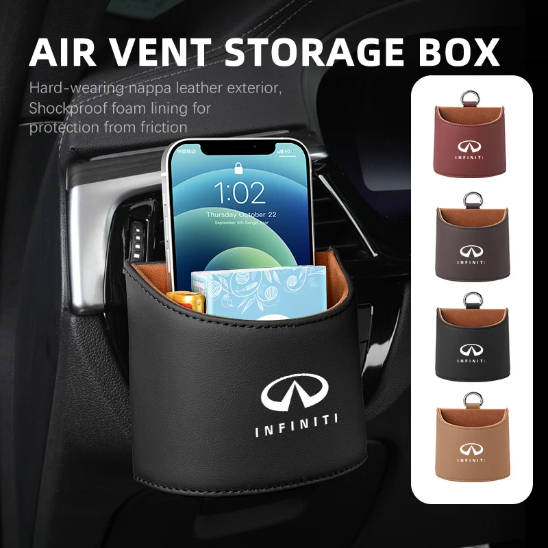 Car Storage Bag Outlet Air Vent Dashboard Hanging Organizer Box For Infiniti QX50 QX30 QX60 G25 JX35 FX35 FX37 FX50 EX35 EX25
Car Storage Bag Outlet Air Vent Dashboard Hanging Organizer Box For Infiniti QX50 QX30 QX60 G25 JX35 FX35 FX37 FX50 EX35 EX25