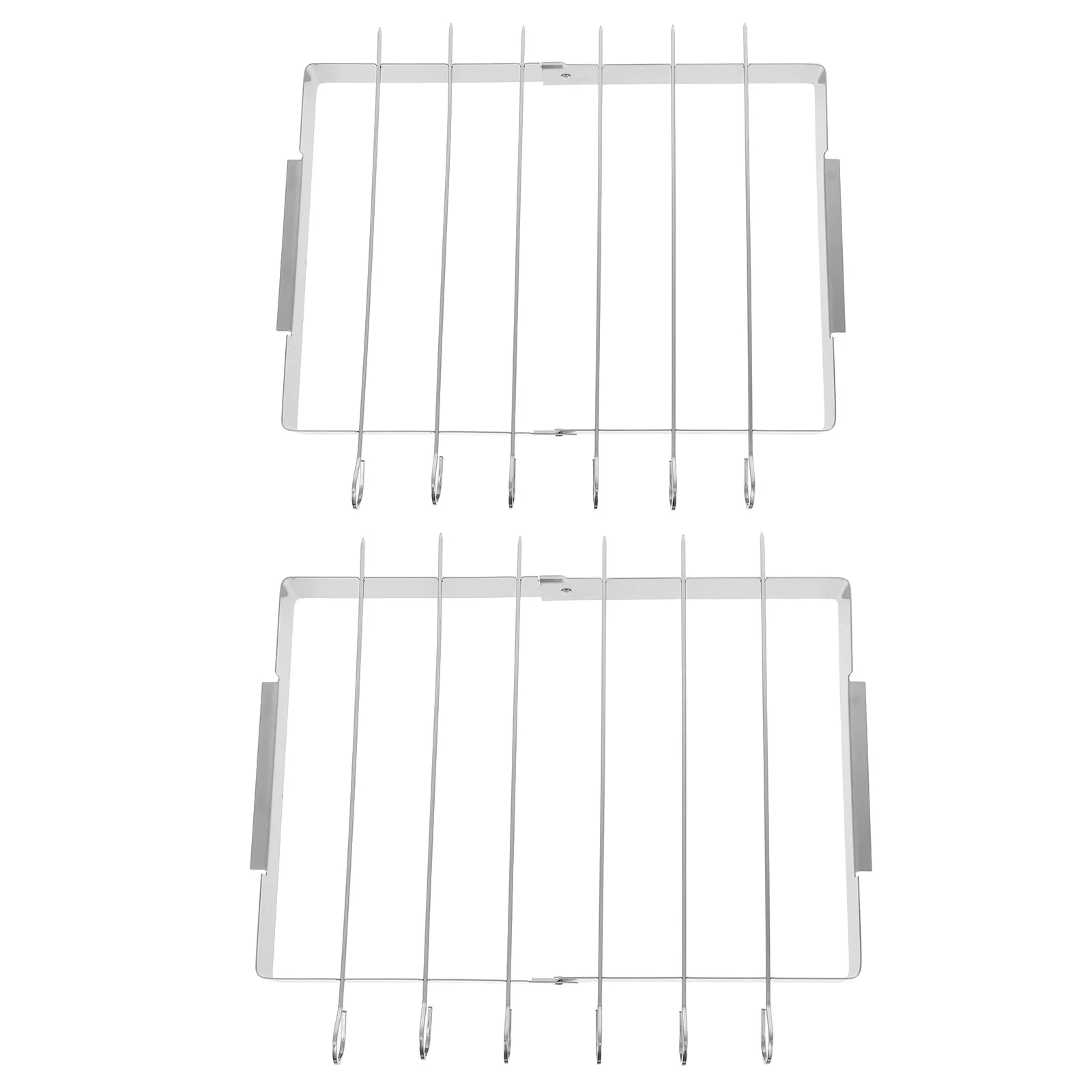2 Set Grill Barbecue Hanging Rack Skewers Holder Stainless Steel Metal Bbq for Grilling
2 Set Grill Barbecue Hanging Rack Skewers Holder Stainless Steel Metal Bbq for Grilling