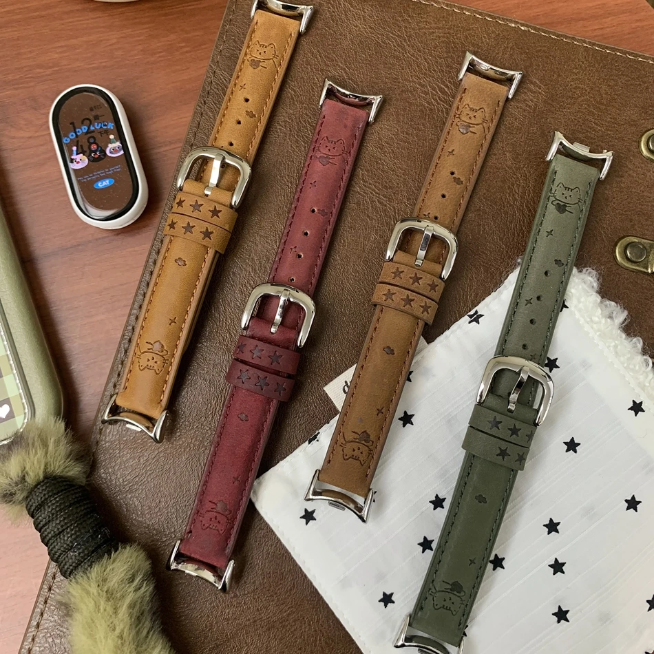 Cute Love Star Cat Pattern Leather Bracelet For Xiaomi Mi Band 10 8 9 Pro Strap Miband 9 Pro 8 Pro Smart Watch Replacement Bands
Cute Love Star Cat Pattern Leather Bracelet For Xiaomi Mi Band 10 8 9 Pro Strap Miband 9 Pro 8 Pro Smart Watch Replacement Bands