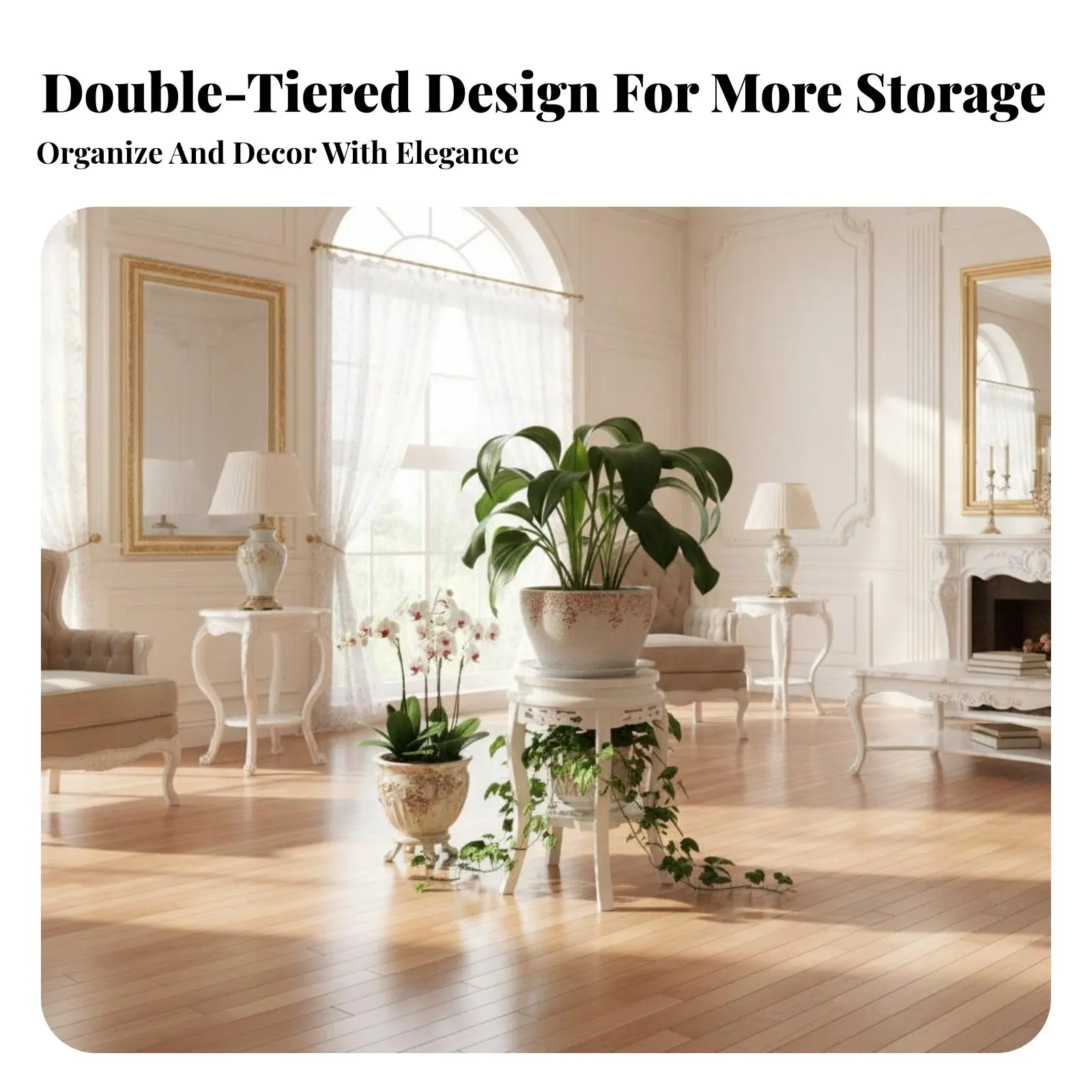Multi-Tier Pot Display European design Multi-Level Pot Stand Floor-Standing Sturdy for Homeowners, Beginners, Living Room
Multi-Tier Pot Display European design Multi-Level Pot Stand Floor-Standing Sturdy for Homeowners, Beginners, Living Room