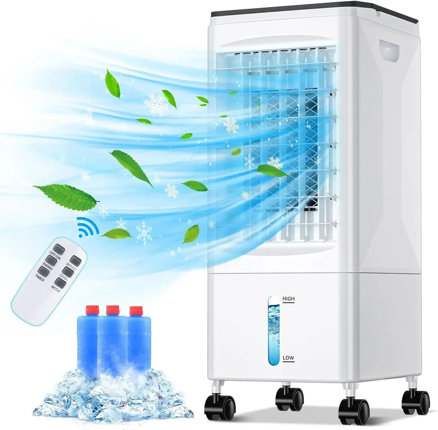 Cooling Room Air Conditioners: Efficient 3-in-1 Evaporative Air Cooler with 3 Speeds & 7H Timer, 60° Oscillation for Fast AC
Cooling Room Air Conditioners: Efficient 3-in-1 Evaporative Air Cooler with 3 Speeds & 7H Timer, 60° Oscillation for Fast AC