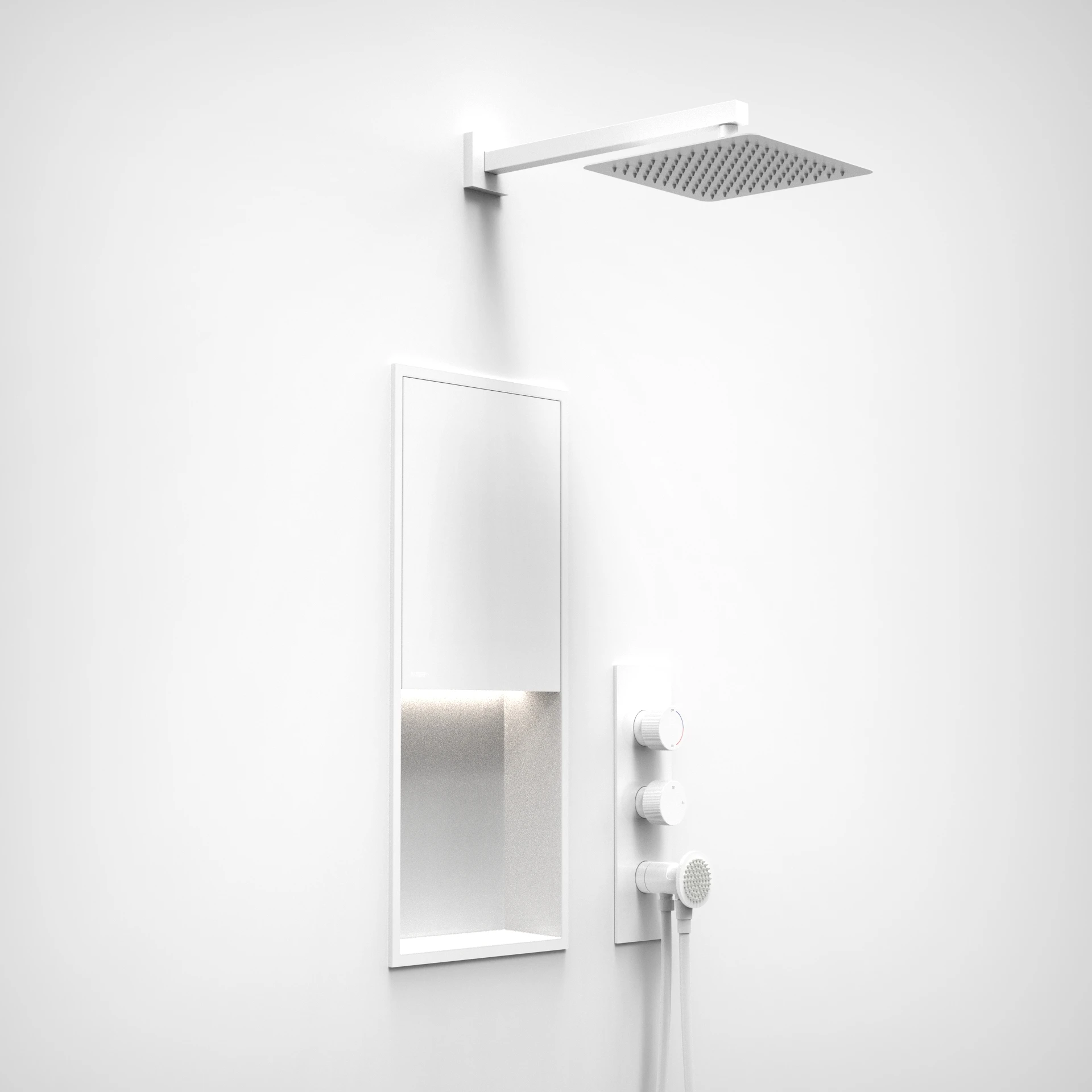 Multifunction Shower Wall Panel Built-in Shower Niche Rain Shower Head And Foldable Bath Seat 3-in-1 Solution
Multifunction Shower Wall Panel Built-in Shower Niche Rain Shower Head And Foldable Bath Seat 3-in-1 Solution
