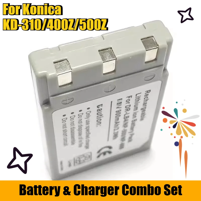 3.7V 900mAh DR-LB4 Camera Battery for Konica KD-310/400Z/500Z
3.7V 900mAh DR-LB4 Camera Battery for Konica KD-310/400Z/500Z