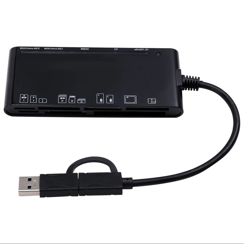 7 In 1 USB 3.0 Type-C Multifunction Card Teader CF/XD/MS/SD/TF Card Reader For Windows Vista/XP/7/8/10/, Linux, Os
7 In 1 USB 3.0 Type-C Multifunction Card Teader CF/XD/MS/SD/TF Card Reader For Windows Vista/XP/7/8/10/, Linux, Os