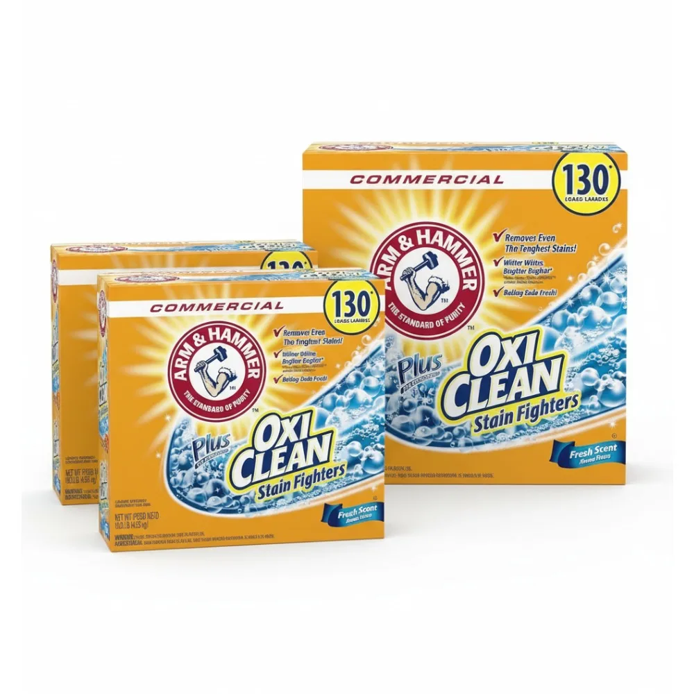 Powerful OxiClean Laundry Detergent Powder, Fresh Scent, 9.92 lb Pack of 3 for Families & Stain Removal
Powerful OxiClean Laundry Detergent Powder, Fresh Scent, 9.92 lb Pack of 3 for Families & Stain Removal