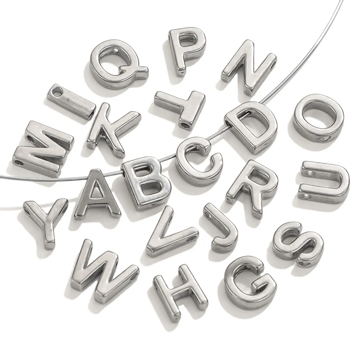20 Pieces Stainless Steel 10mm Retro Smooth DIY Fashion Accessories Necklace Bracelet Pendant Small Hole Bead English Letter
20 Pieces Stainless Steel 10mm Retro Smooth DIY Fashion Accessories Necklace Bracelet Pendant Small Hole Bead English Letter