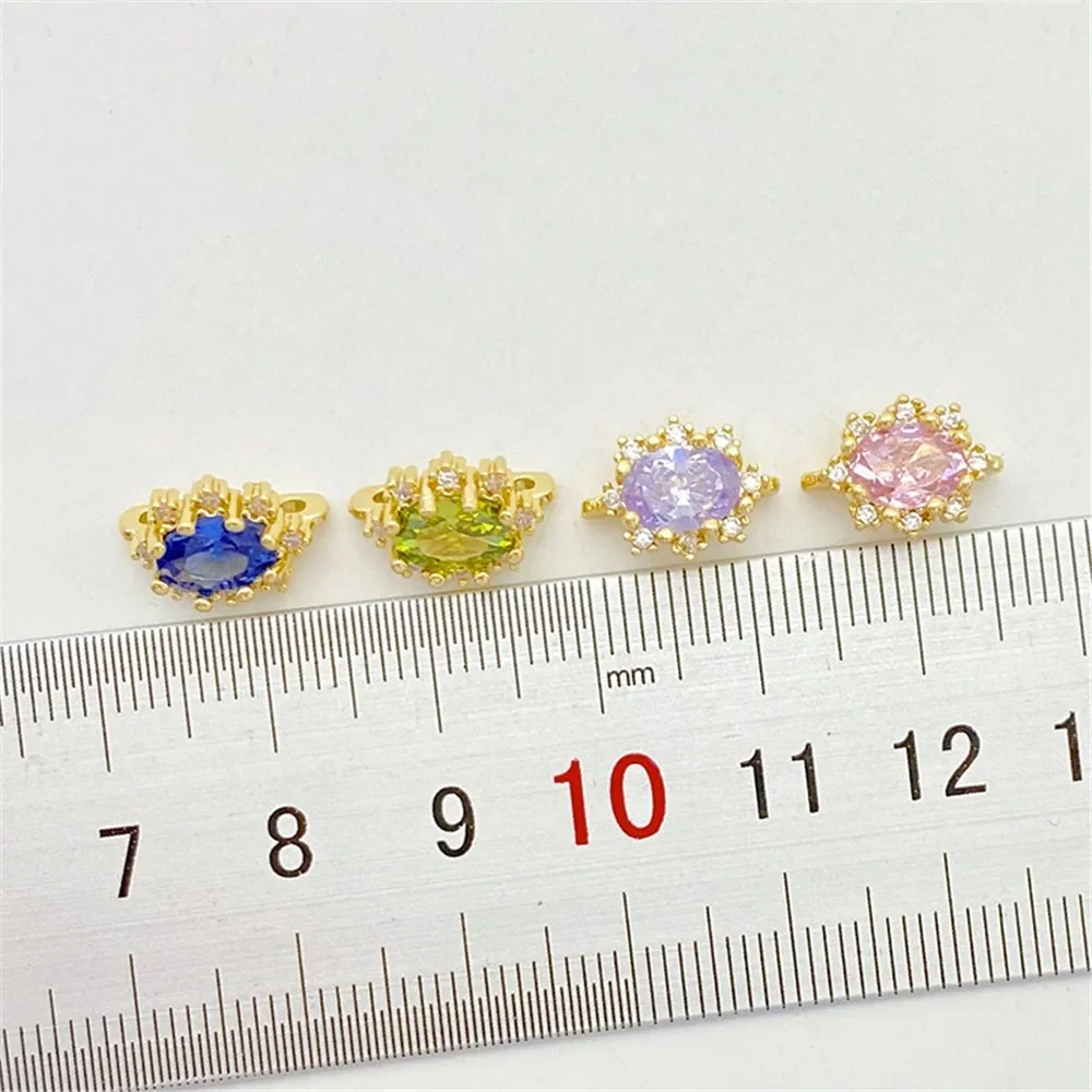 14K Gold Inlaid Colored Zirconium Oval Three Rows Beads Handmade DIY Beaded Pearl Bracelet Necklace Jewelry Material Accessories
14K Gold Inlaid Colored Zirconium Oval Three Rows Beads Handmade DIY Beaded Pearl Bracelet Necklace Jewelry Material Accessories